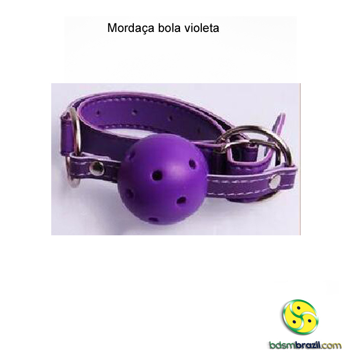 Mordaça bola violeta