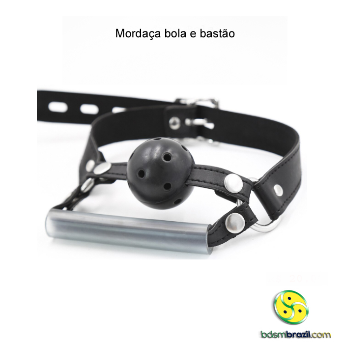 Mordaça bola e bastão