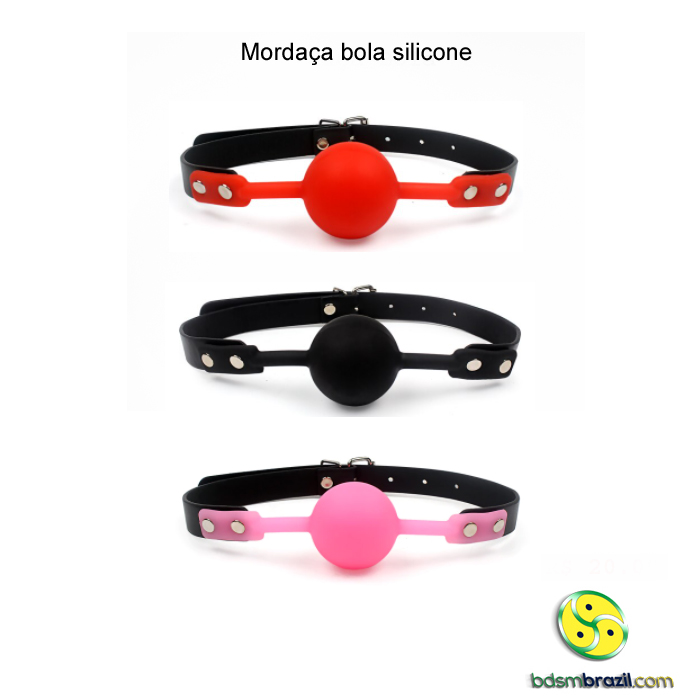 Mordaça bola silicone