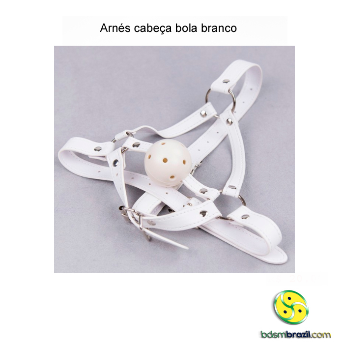 Arnés cabeça bola branco