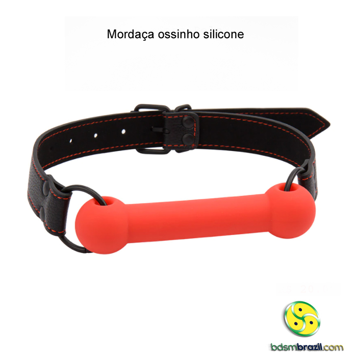 Mordaça ossinho silicone