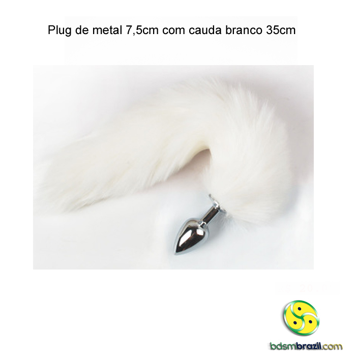Plug de metal 7,5cm com cauda 35cm