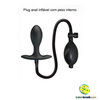 Plug anal inflável com peso interno