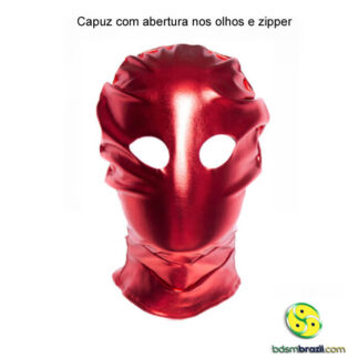 Capuz com abertura nos olhos e zipper