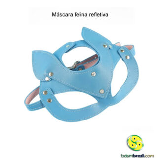 Máscara felina refletiva – Azul