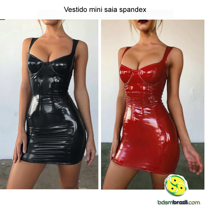 Vestido mini saia spandex