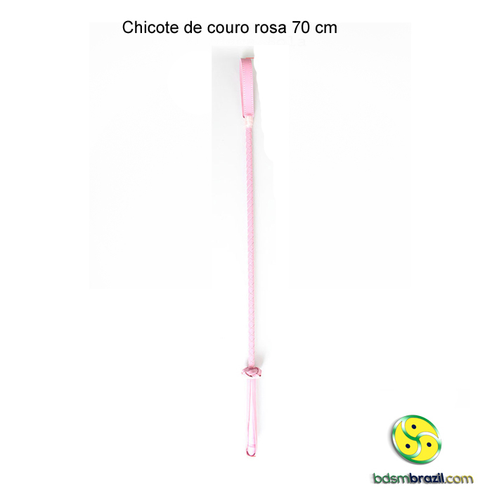 Chicote de couro rosa