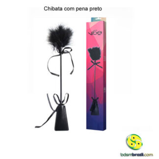 Chibata com pena preto