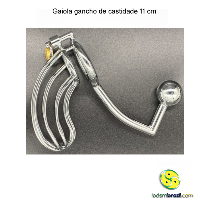 Gaiola gancho de castidade 11 cm
