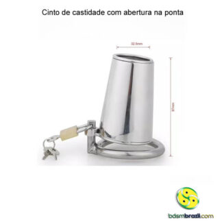 Cinto de castidade com abertura na ponta