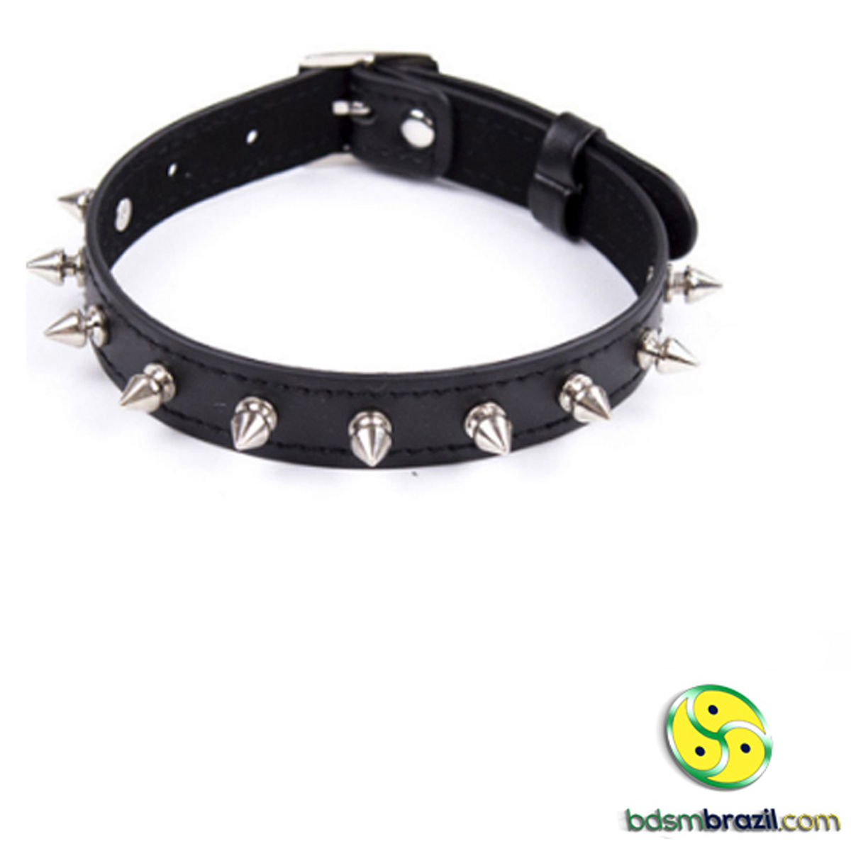Coleira escravo com spikes