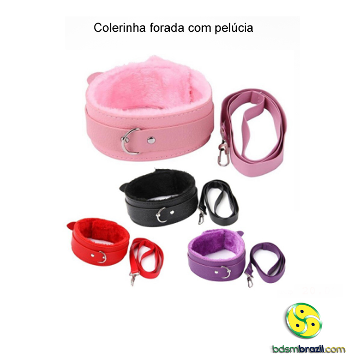 Coleirinha forrada com pelúcia
