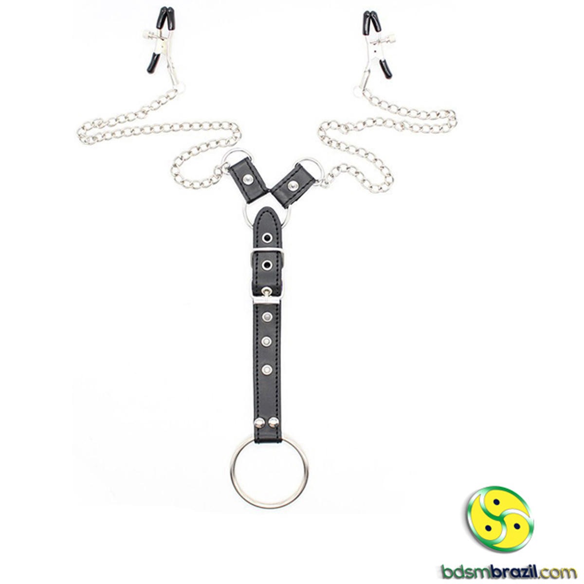 Grampos mamilos corrente cockring