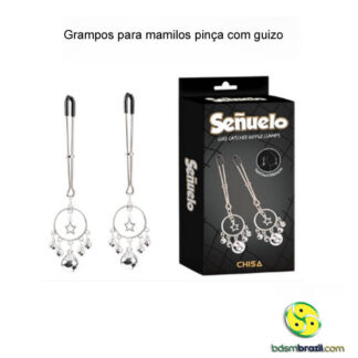Grampos para mamilos pinça com guizo