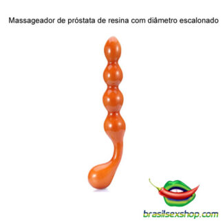 Massageador de próstata de resina com diâmetro escalonado